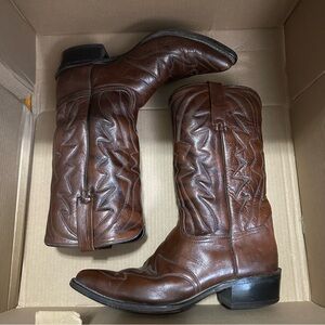 Brown Leather Cowboy Boots